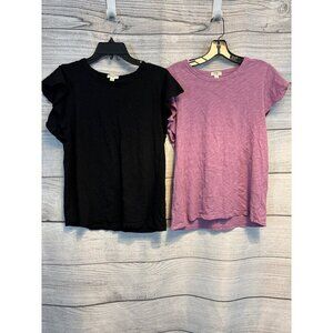 Dylan Ruffle-Sleeve T-Shirt Set Size Small